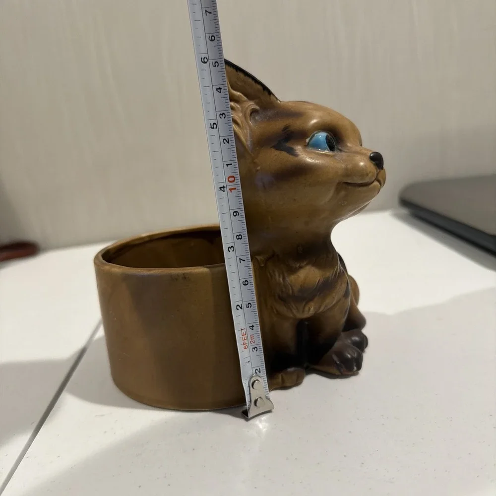 VTG‎ Caffco Japan Brown Cat Planter E3078